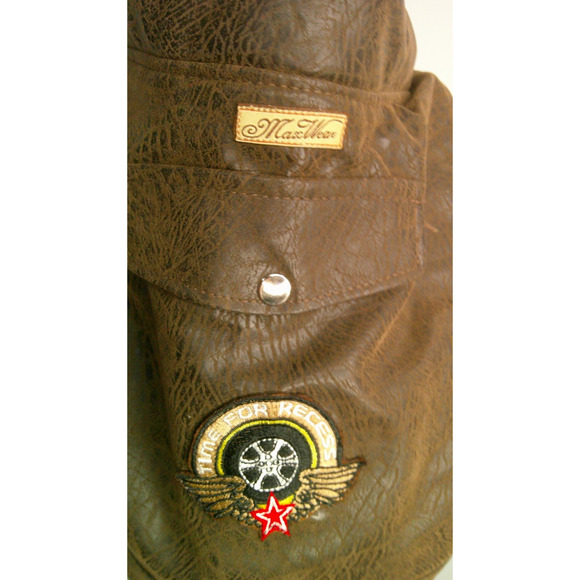 Max Wear Dog Biker Motorcycle Outfit Coat Polyester PVC Medium - Picture 2 of 10